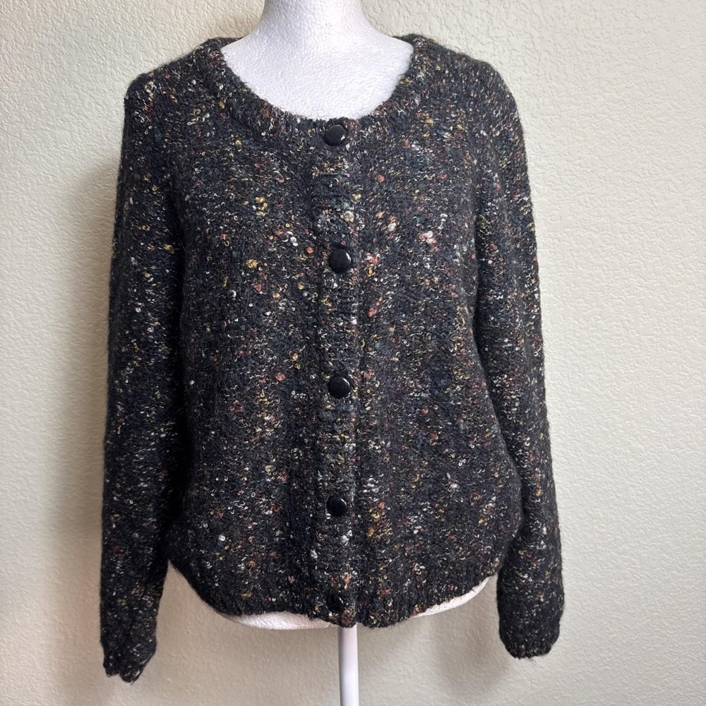 Paul Et Duffier Mohair Cardigan‎ S Brown Multicolor Fairy Grunge Cottagecore VTG